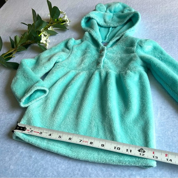 Carter’s Baby Girl 5T Hoodie Sweatshirt Teal - Picture 10 of 13